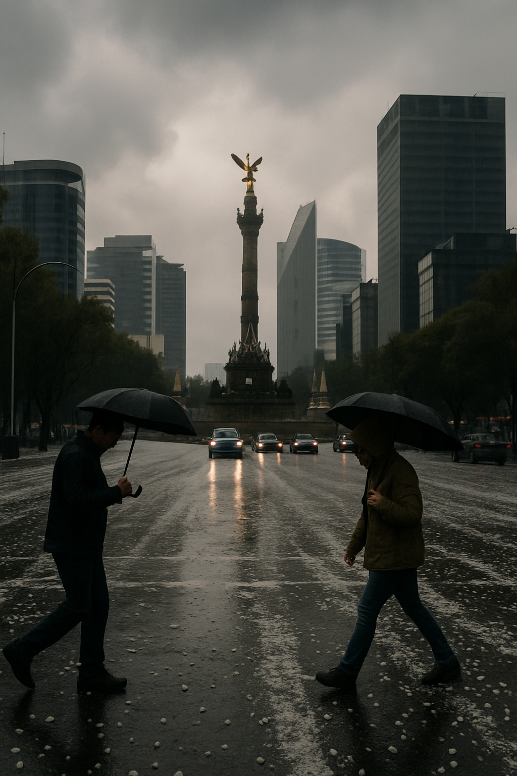 Alertas rojas y naranjas activadas en CDMX por fuertes lluvias y granizo