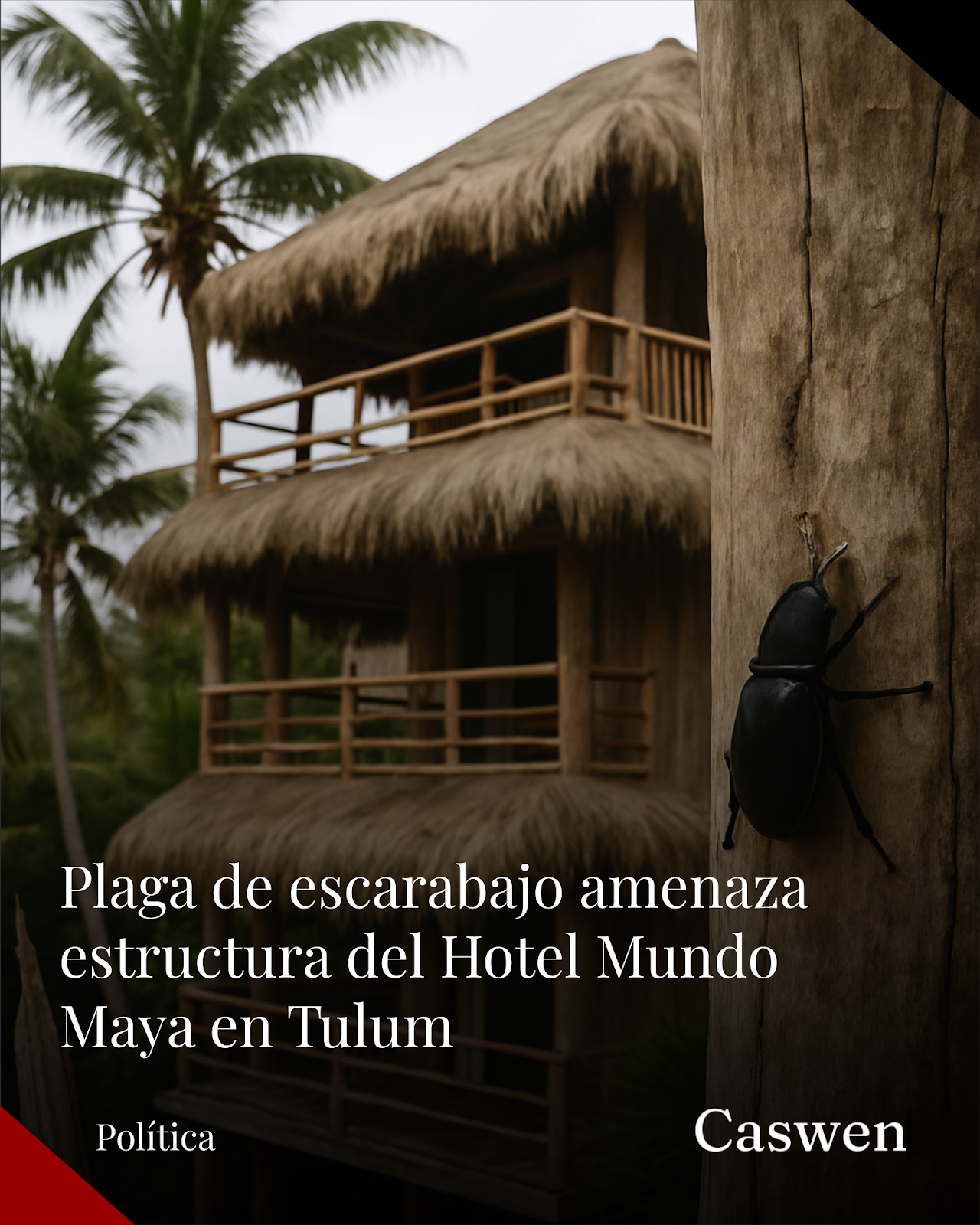 Plaga de escarabajo barrenador amenaza hotel de la Sedena en Tulum