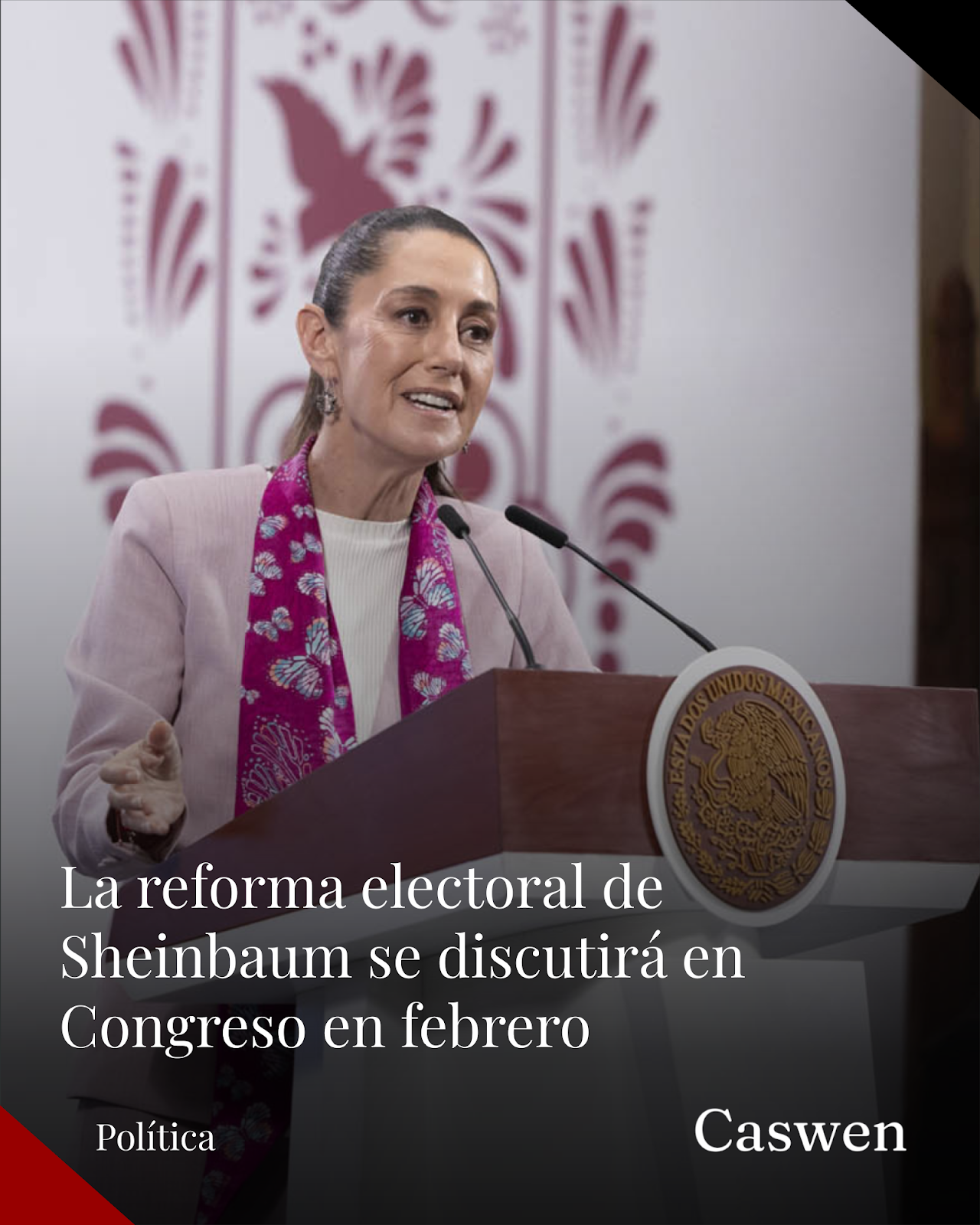 Reforma electoral de Sheinbaum se discutirá en Congreso en febrero