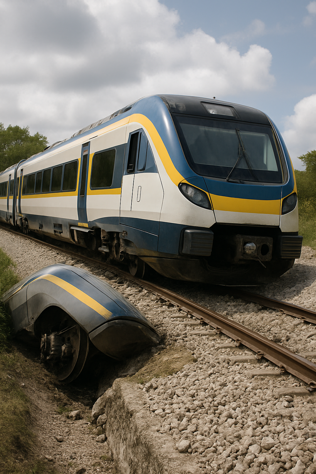 Vagón del Tren Maya se descarrila en Izamal, Yucatán sin lesionados