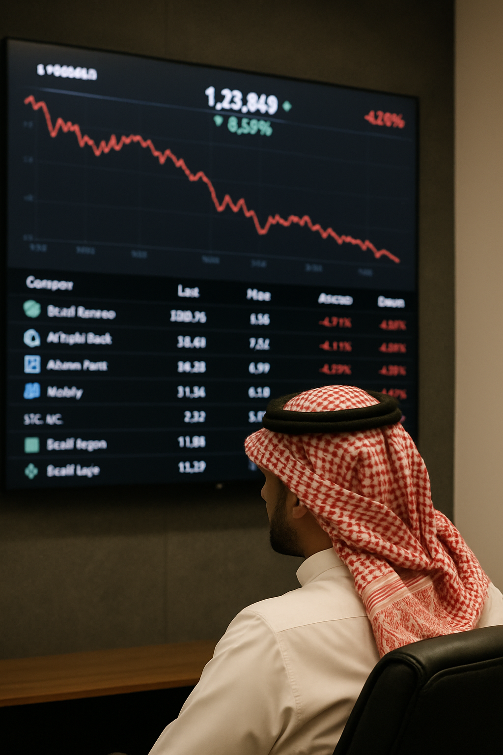 Bolsa de Arabia Saudita cierra a la baja con retroceso del 0.29% en el Tadawul