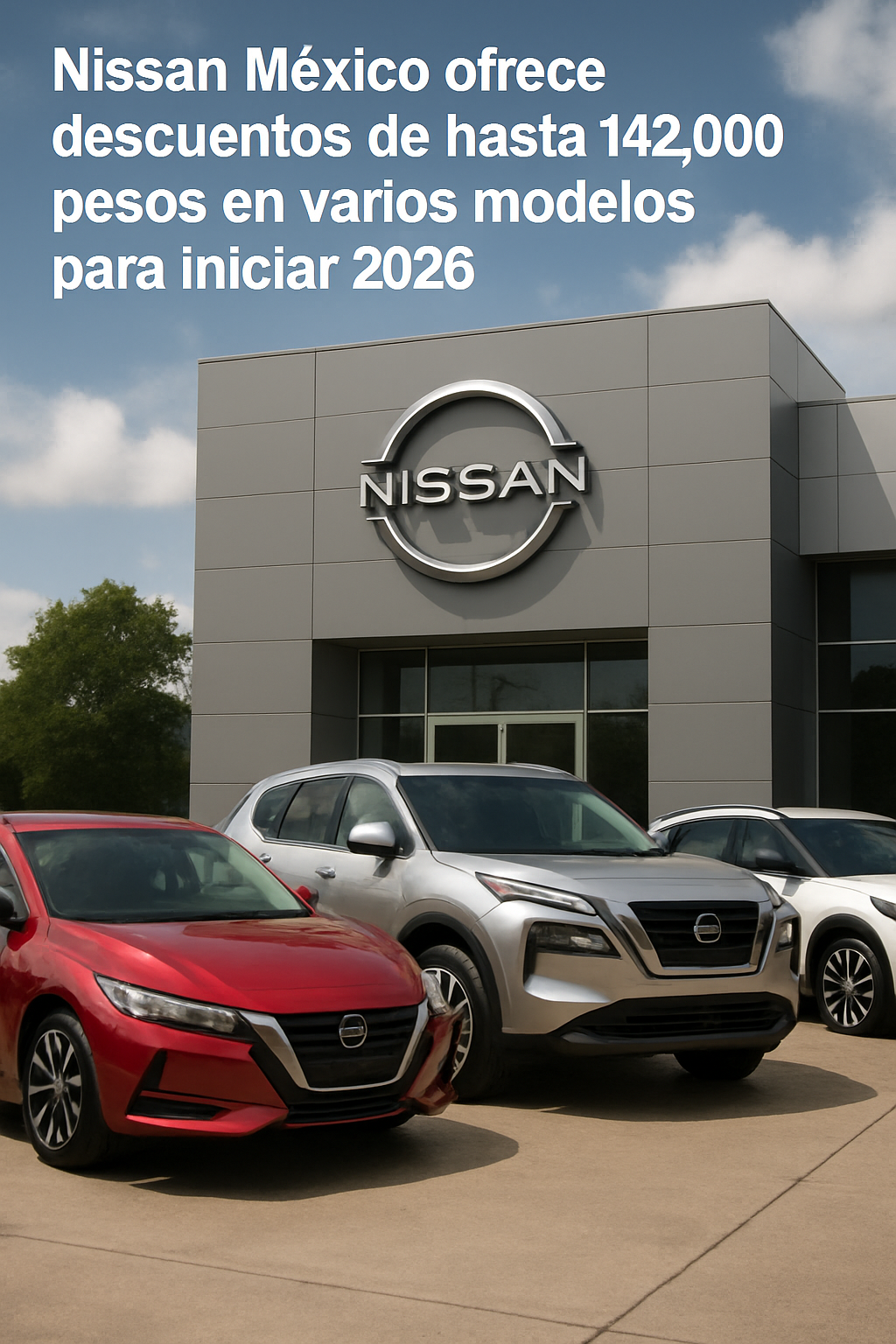 Nissan México ofrece descuentos de hasta 142,000 pesos en varios modelos para iniciar 2026