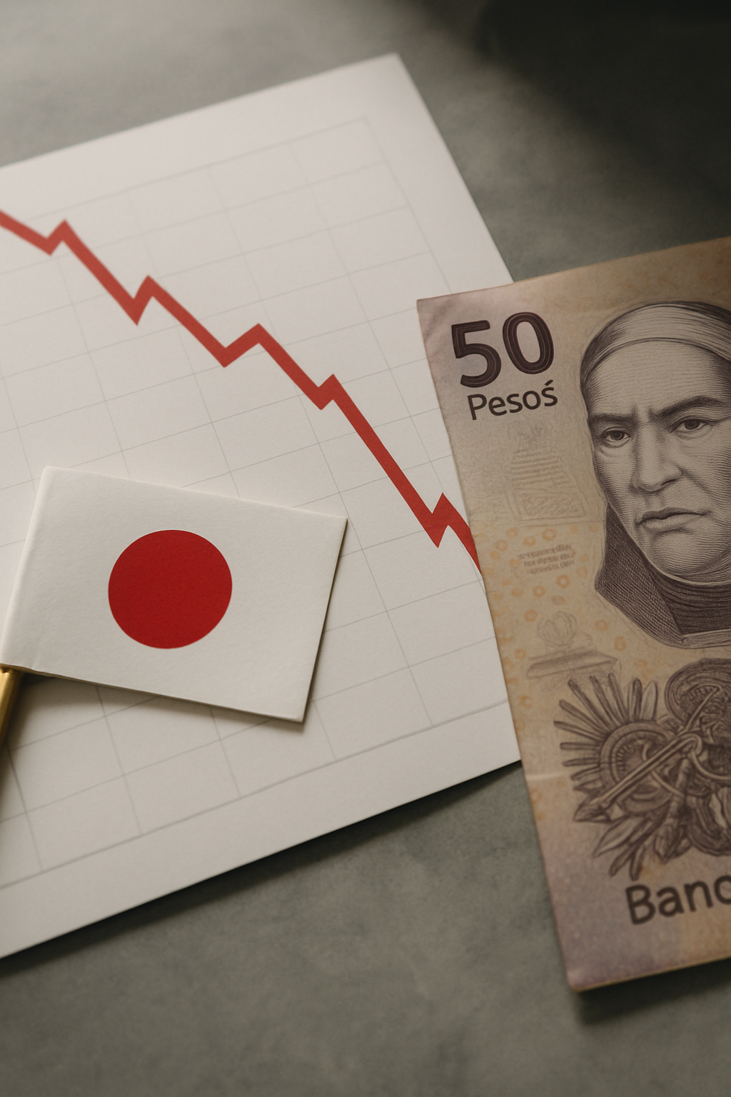 Peso mexicano se deprecia tras aumento de tasa del Banco de Japón
