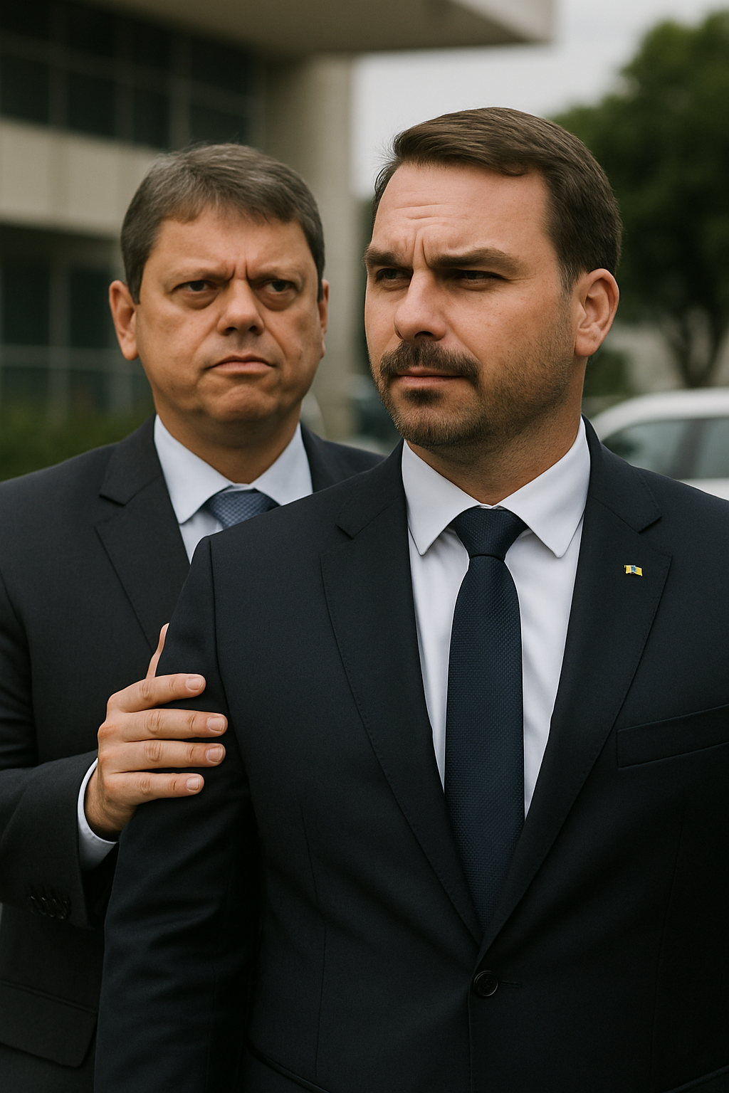 Tarcísio de Freitas apoya candidatura presidencial de Flavio Bolsonaro en Brasil