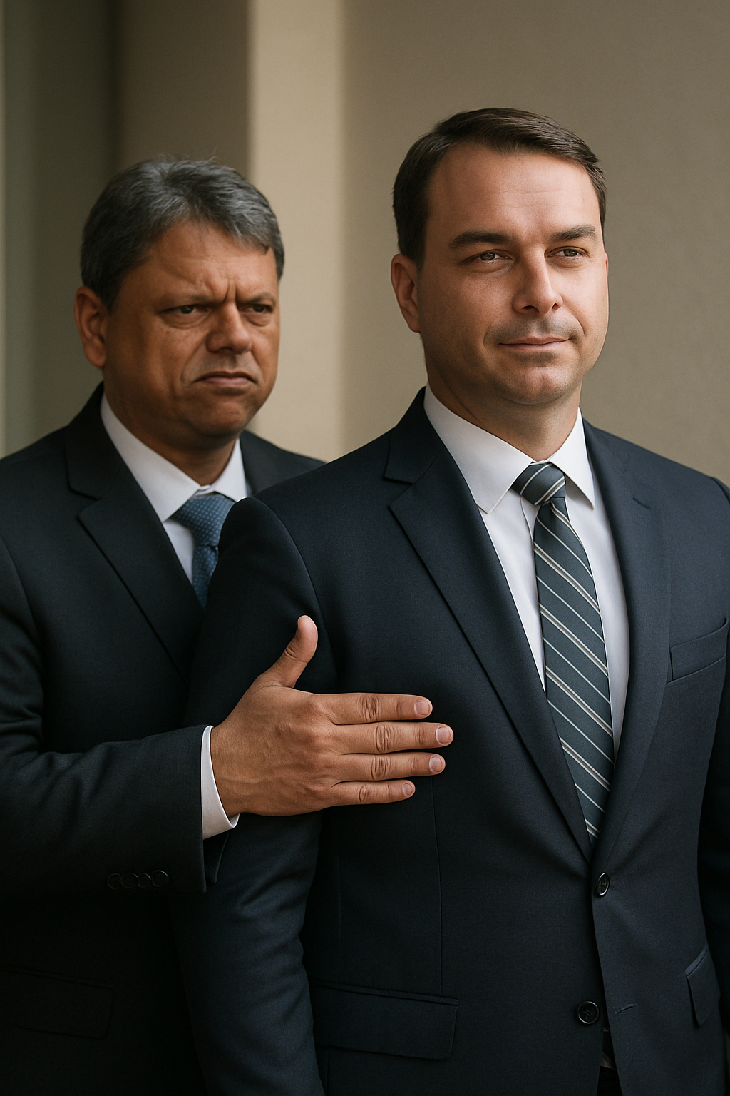 Tarcísio de Freitas apoya candidatura presidencial de Flavio Bolsonaro