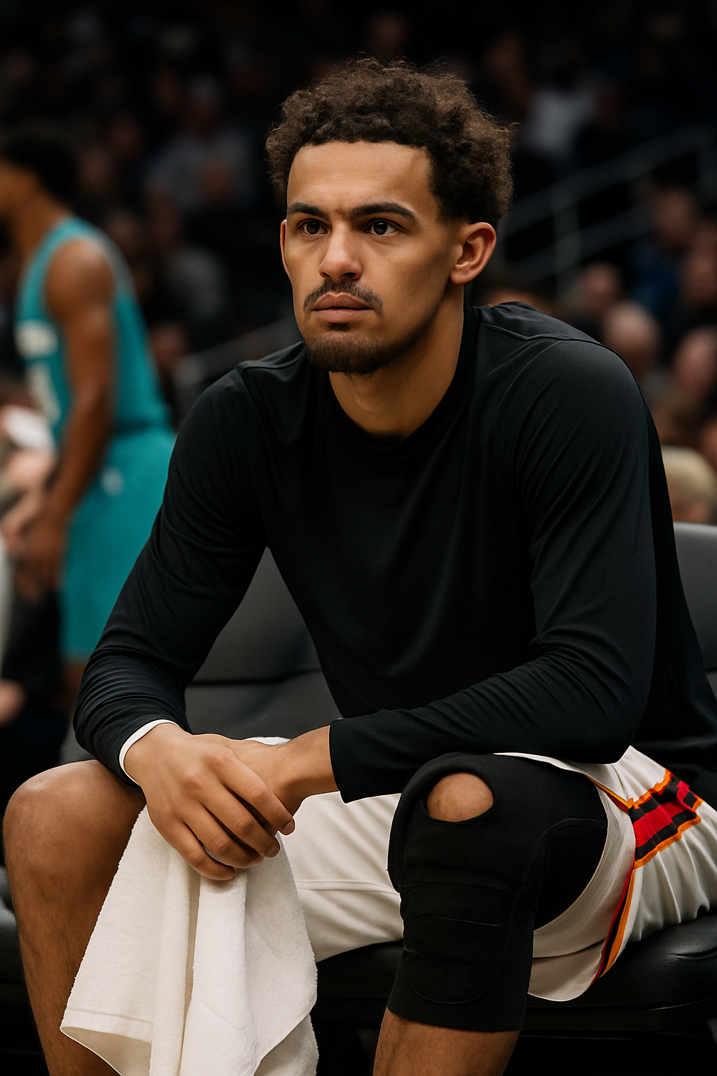 Trae Young podría reaparecer contra Hornets tras lesión en la rodilla