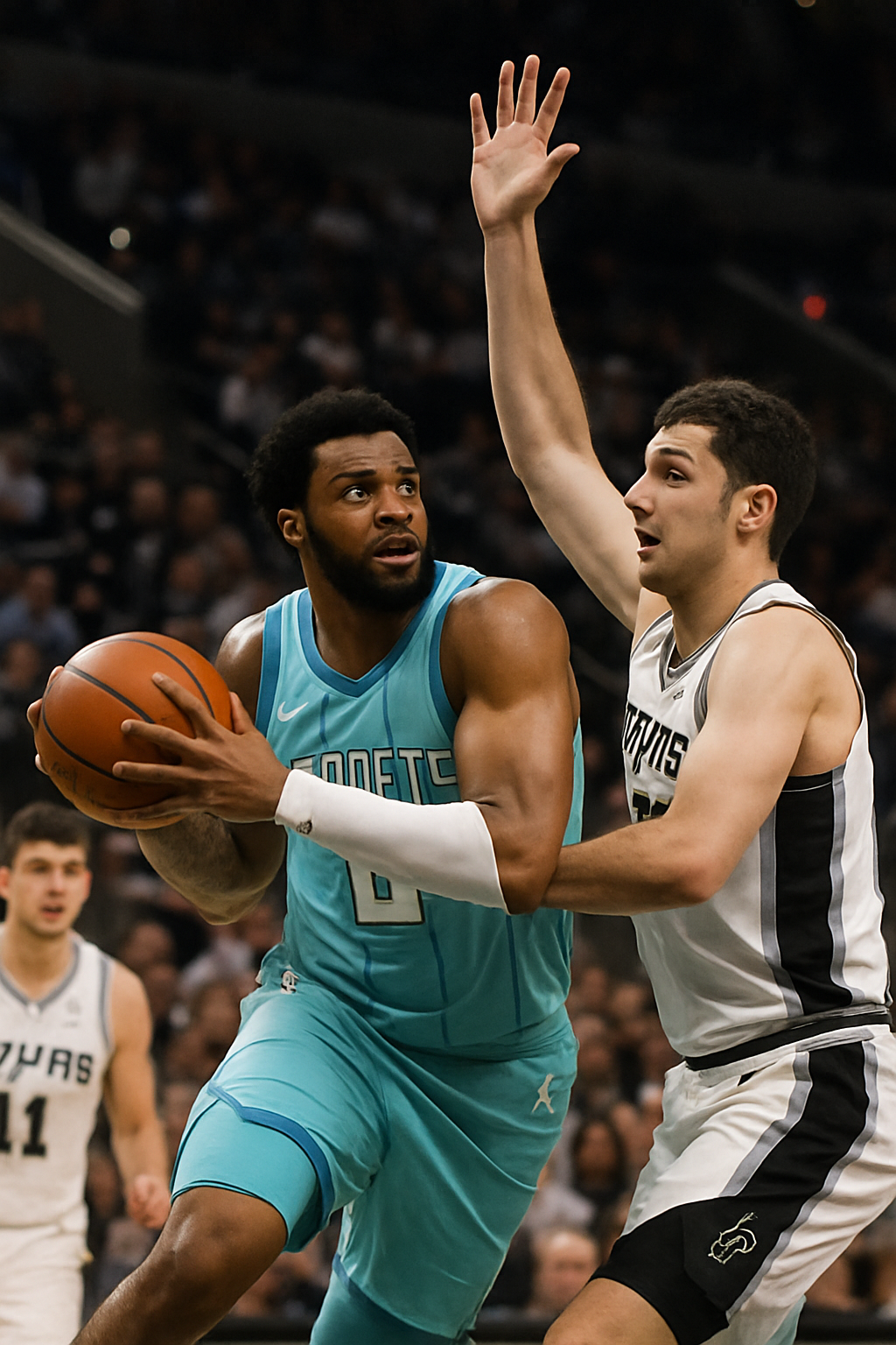 Los Hornets vencen a los Spurs con marcador de 111-106
