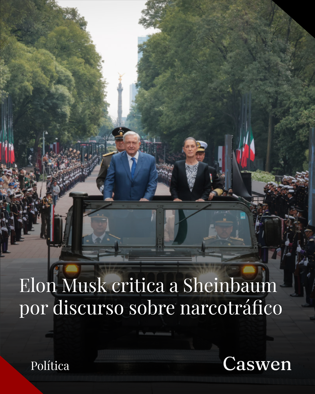 Elon Musk critica a Claudia Sheinbaum por su postura en la lucha antidrogas