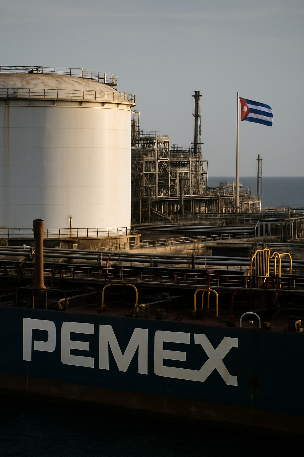Pemex mantiene contrato abierto para venta de petróleo a Cuba pese a aranceles de EE.UU.