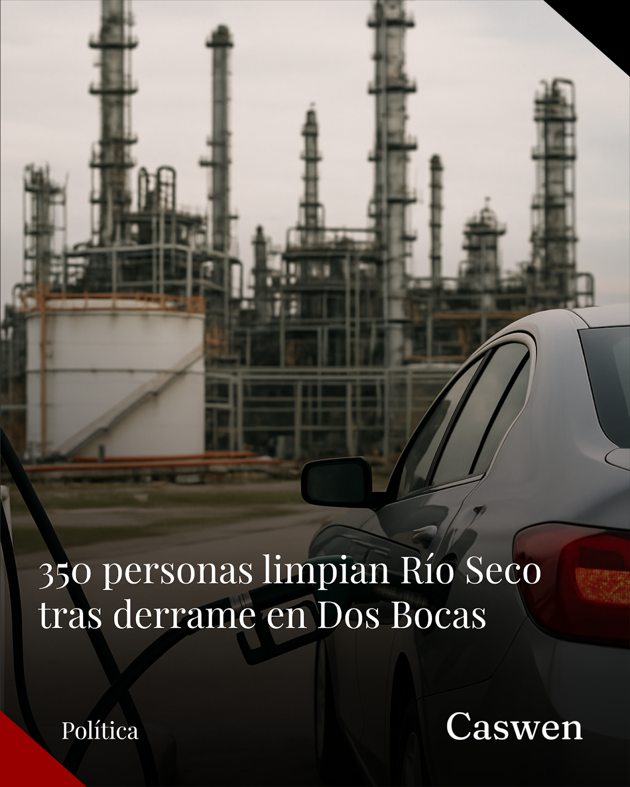 350 personas limpian Río Seco tras derrame de petróleo en Dos Bocas