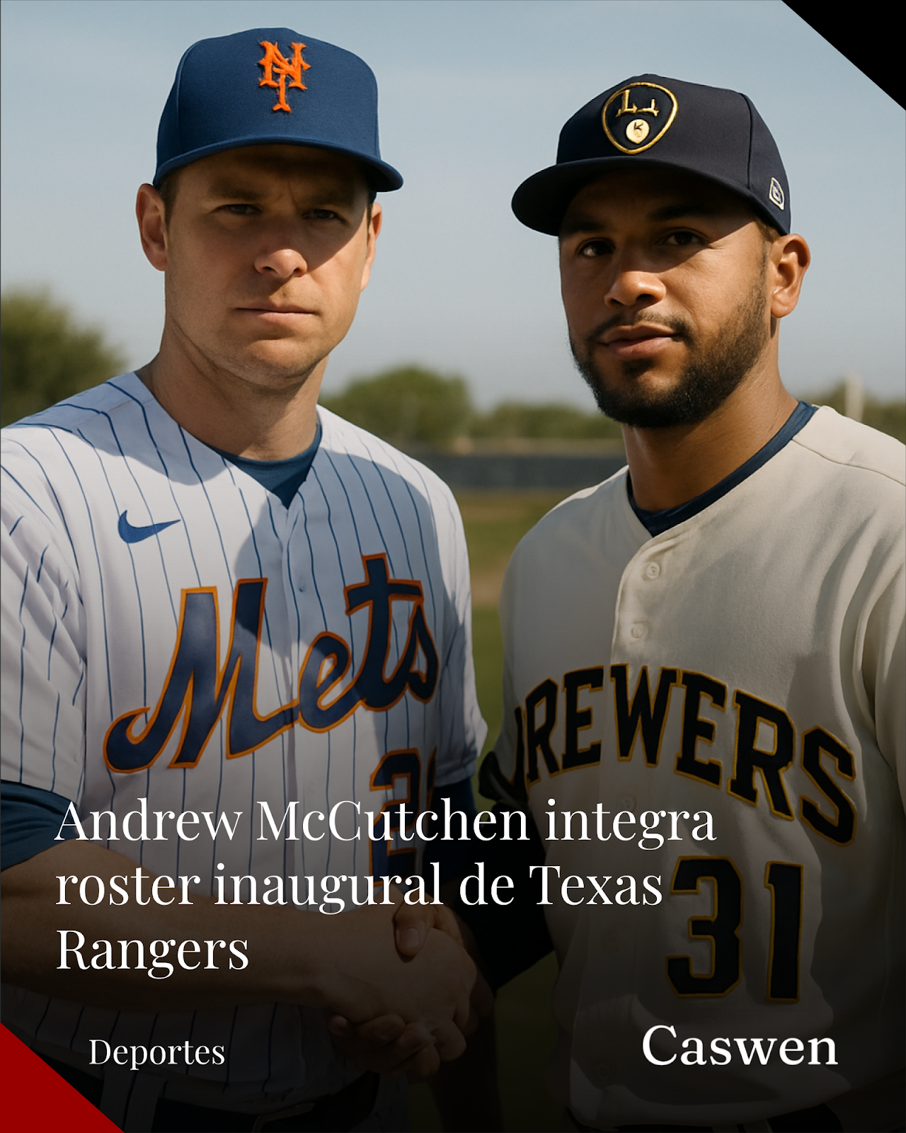 Andrew McCutchen integra roster inaugural de Texas Rangers