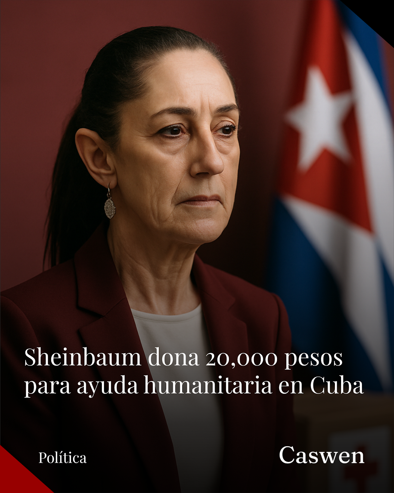 Claudia Sheinbaum dona 20,000 pesos para ayuda humanitaria en Cuba