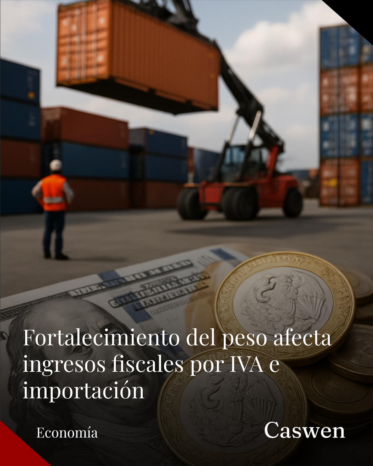 Fortalecimiento del peso reduce ingresos fiscales por IVA e importaciones en bimestre