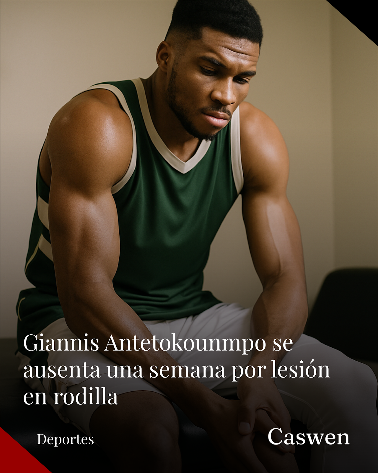 Giannis Antetokounmpo se pierde al menos una semana por lesión en la rodilla