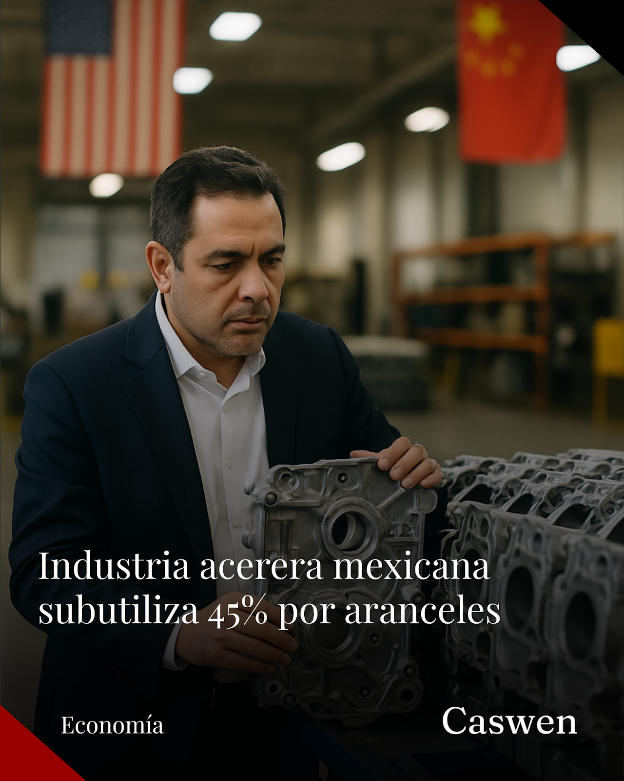 Industria acerera mexicana opera al 55% por barreras arancelarias