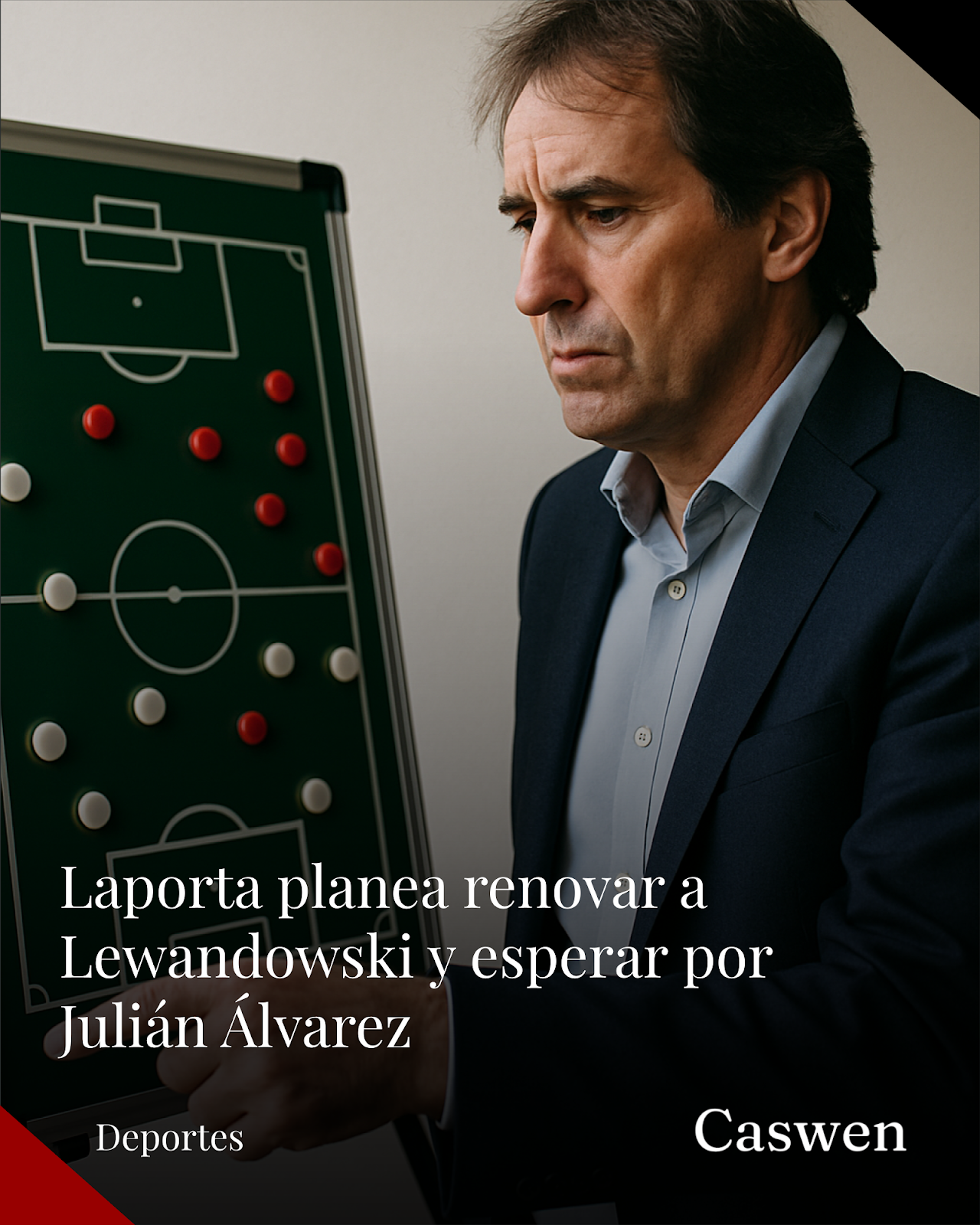 Laporta expone sus planes sobre Lewandowski y Julián Álvarez en Barcelona