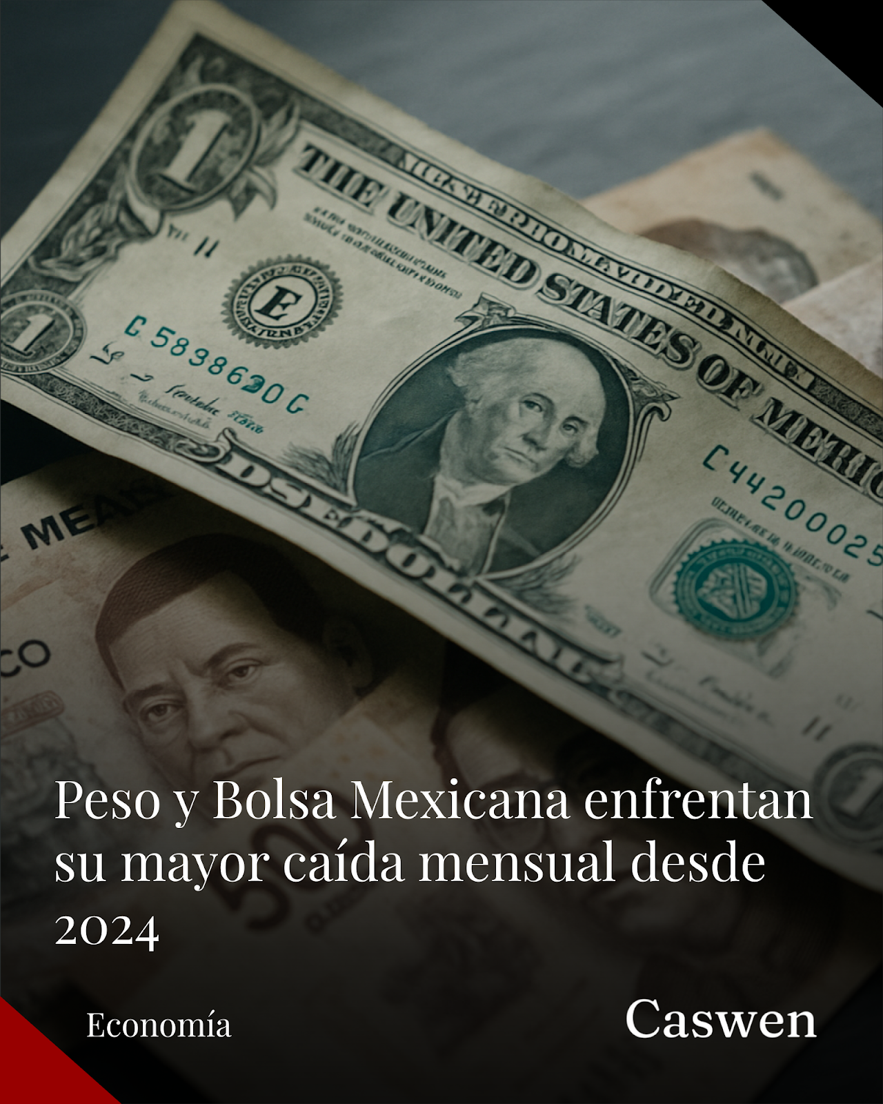 Peso y Bolsa Mexicana registran su peor caída mensual desde 2024
