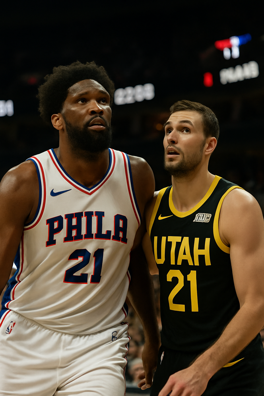 Philadelphia 76ers vence a Utah en un partido con marcador ajustado