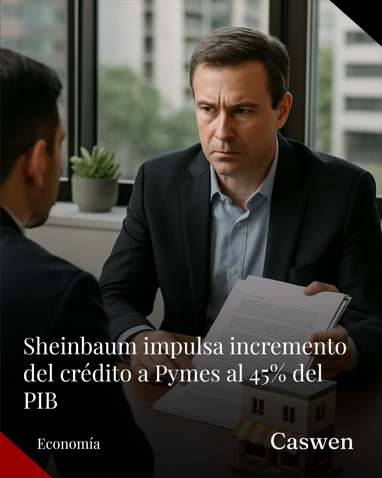 Sheinbaum urge a banca aumentar crédito a Pymes del 30% al 45% del PIB