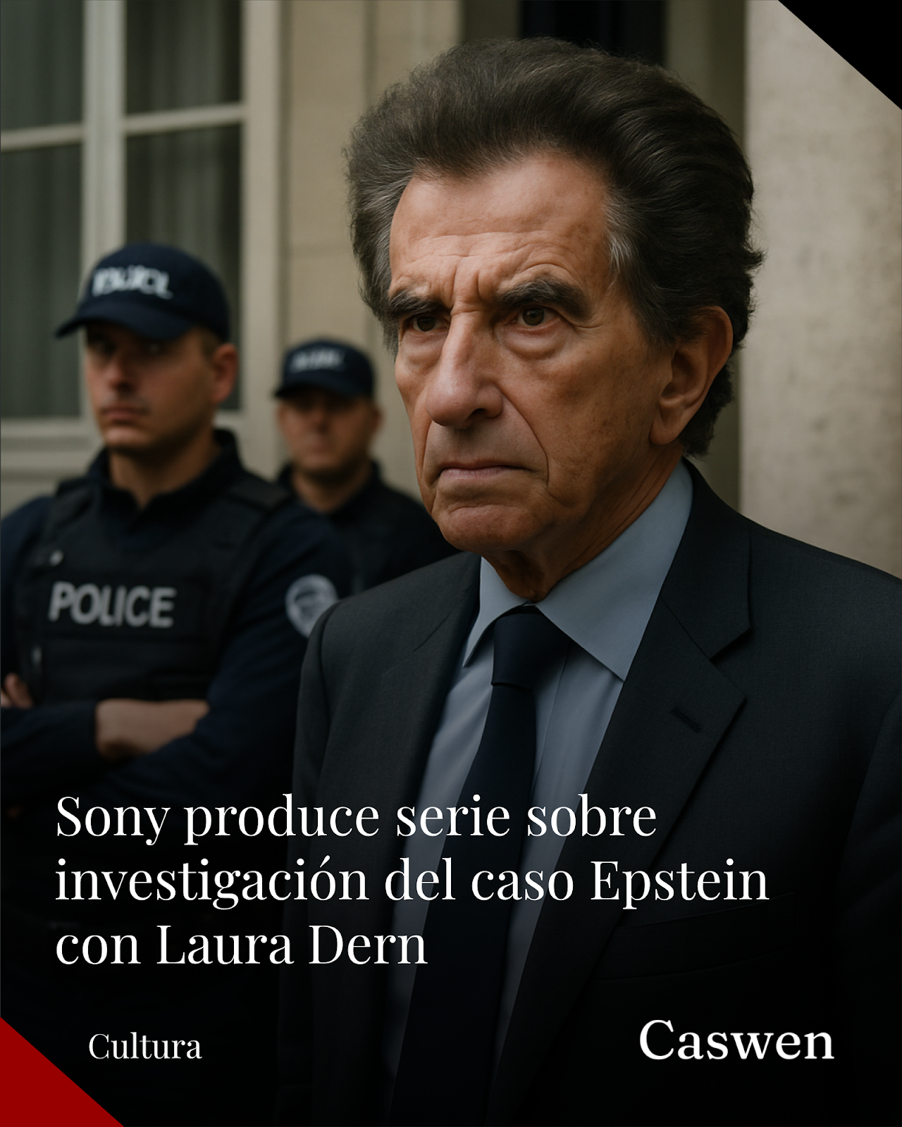 Sony producirá serie sobre investigación del caso Epstein con Laura Dern