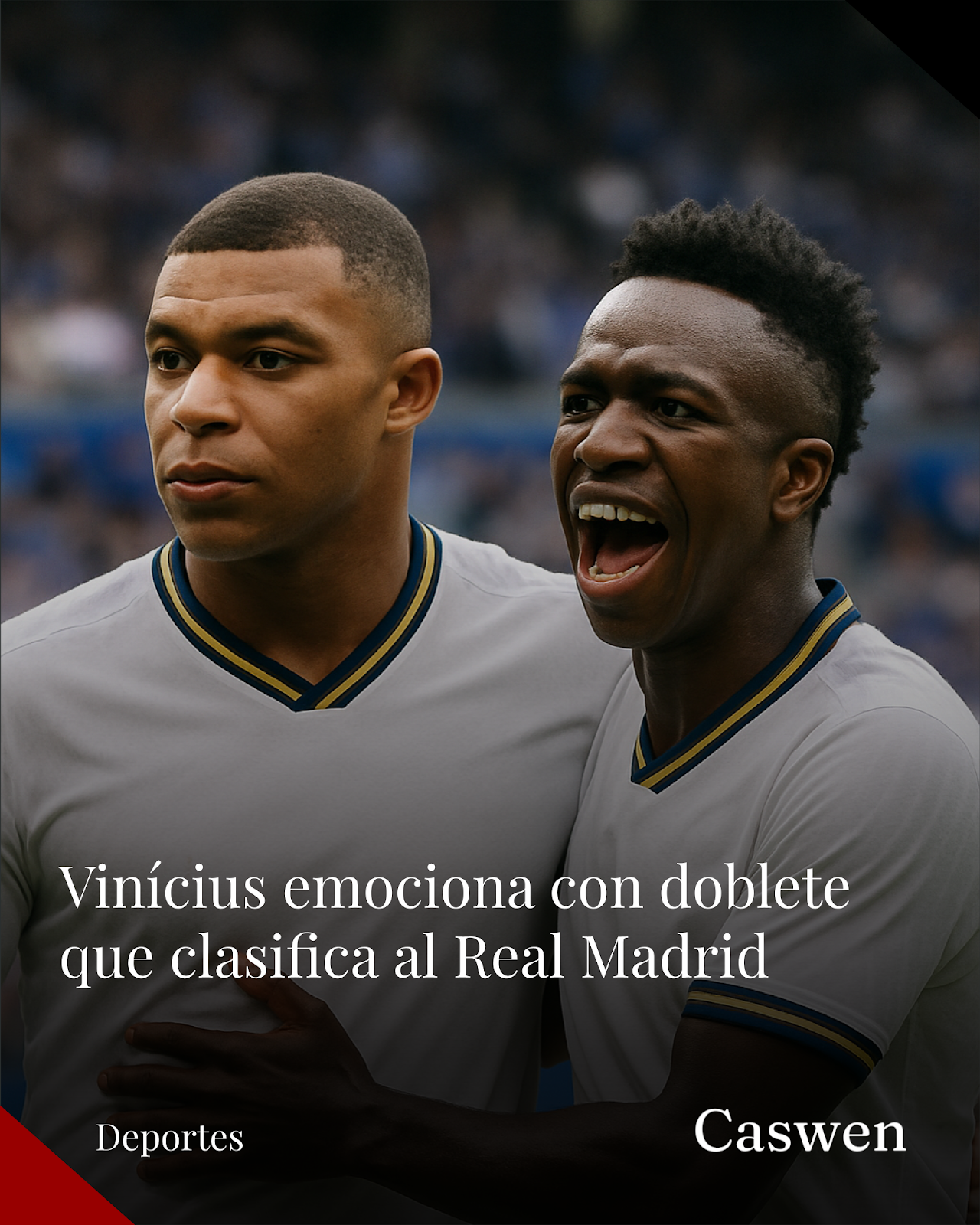 Vinícius Júnior celebra con lágrimas tras clasificar al Real Madrid en Champions