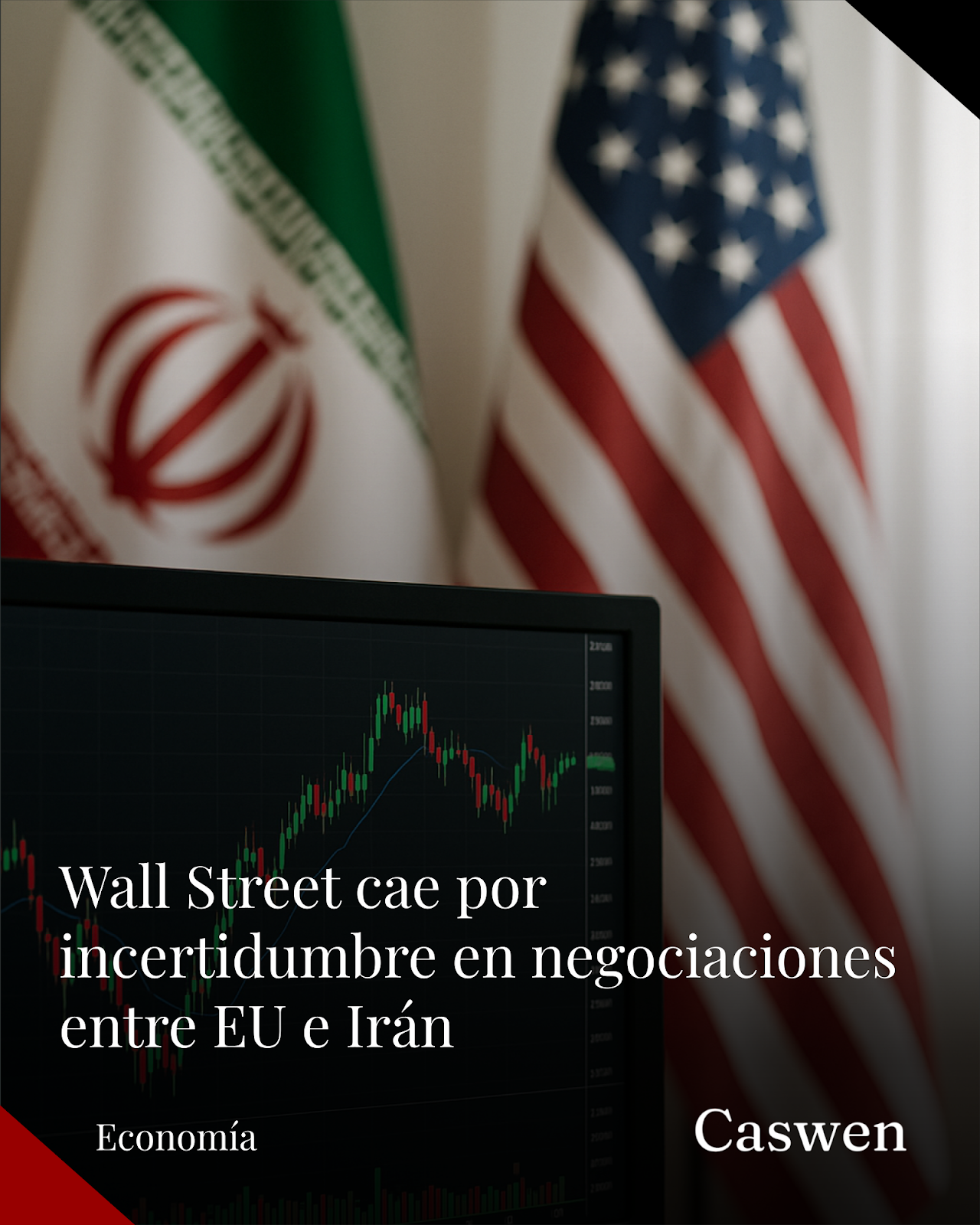 Wall Street cae ante incertidumbre en negociaciones entre EU e Irán