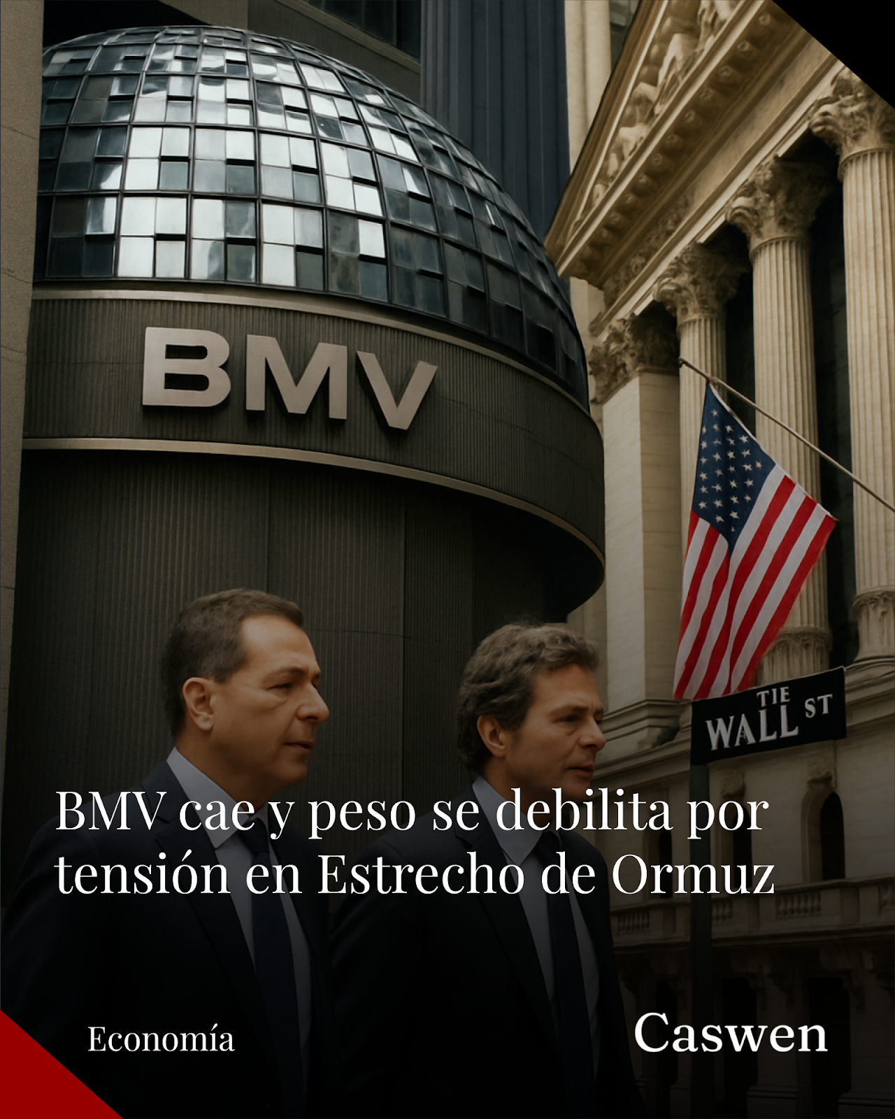 BMV inicia sesión con pérdidas y peso cae ante tensión en Estrecho de Ormuz