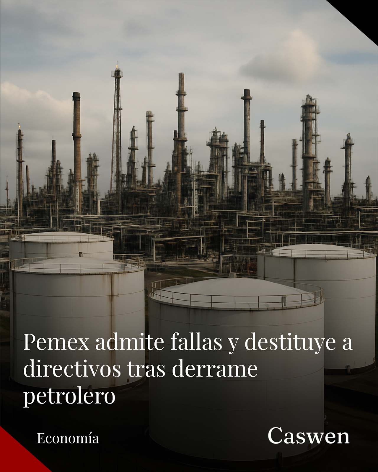 CEO de Pemex reconoce fallas en derrame y destituye a directivos