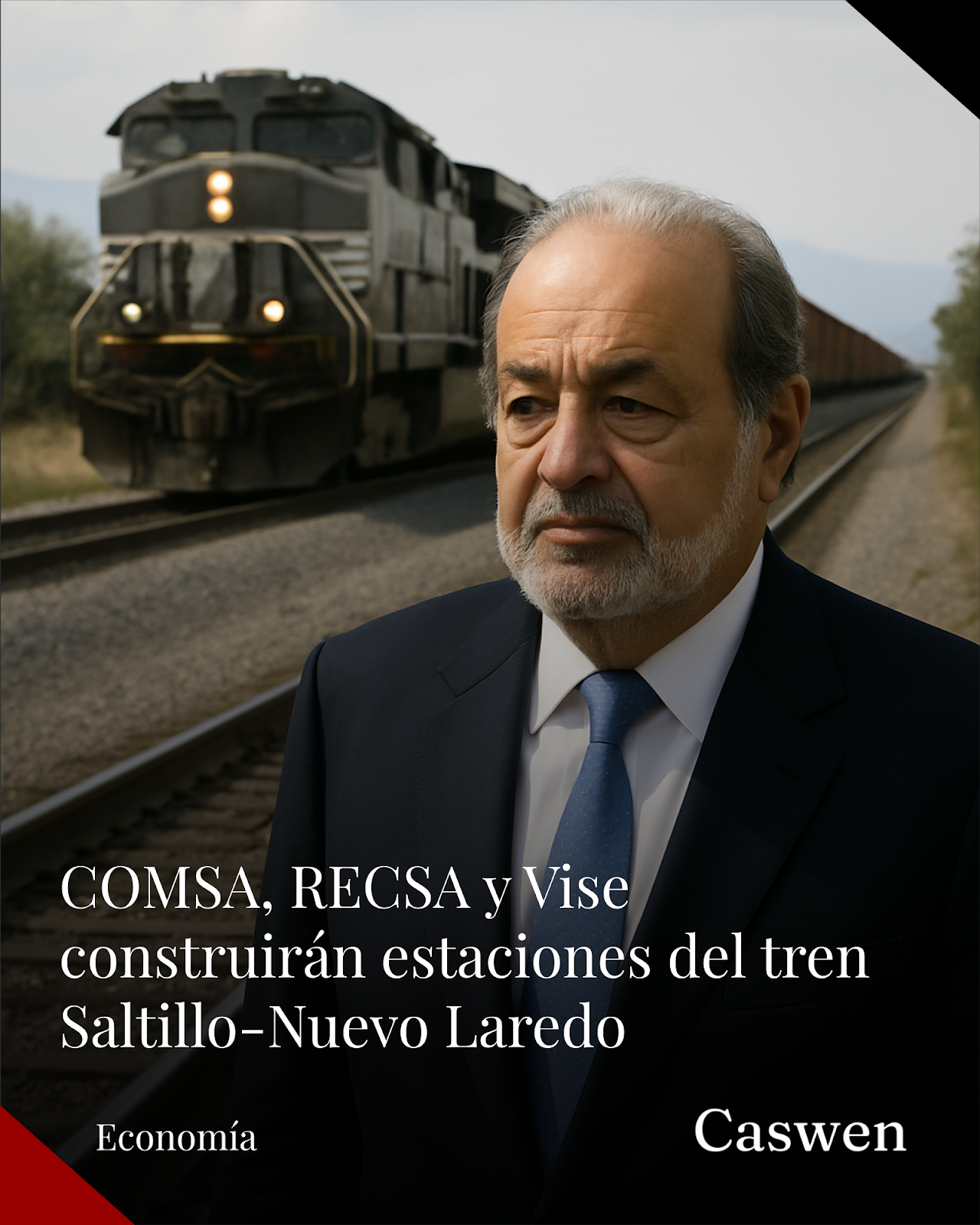 Consorcio COMSA, RECSA y Vise construirán tramo del tren Saltillo-Nuevo Laredo