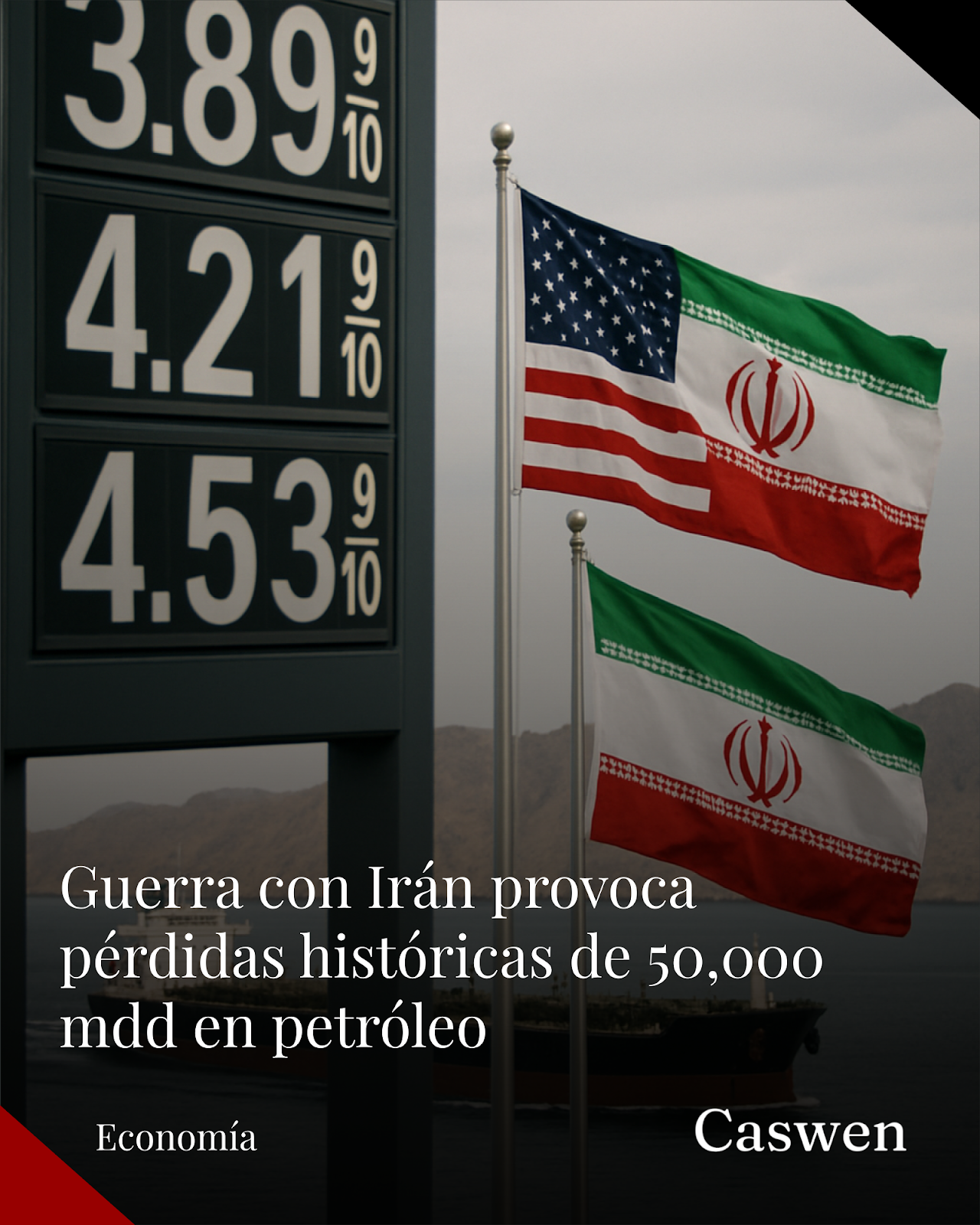 Guerra con Irán genera pérdidas de 50,000 mdd en petróleo tras 50 días