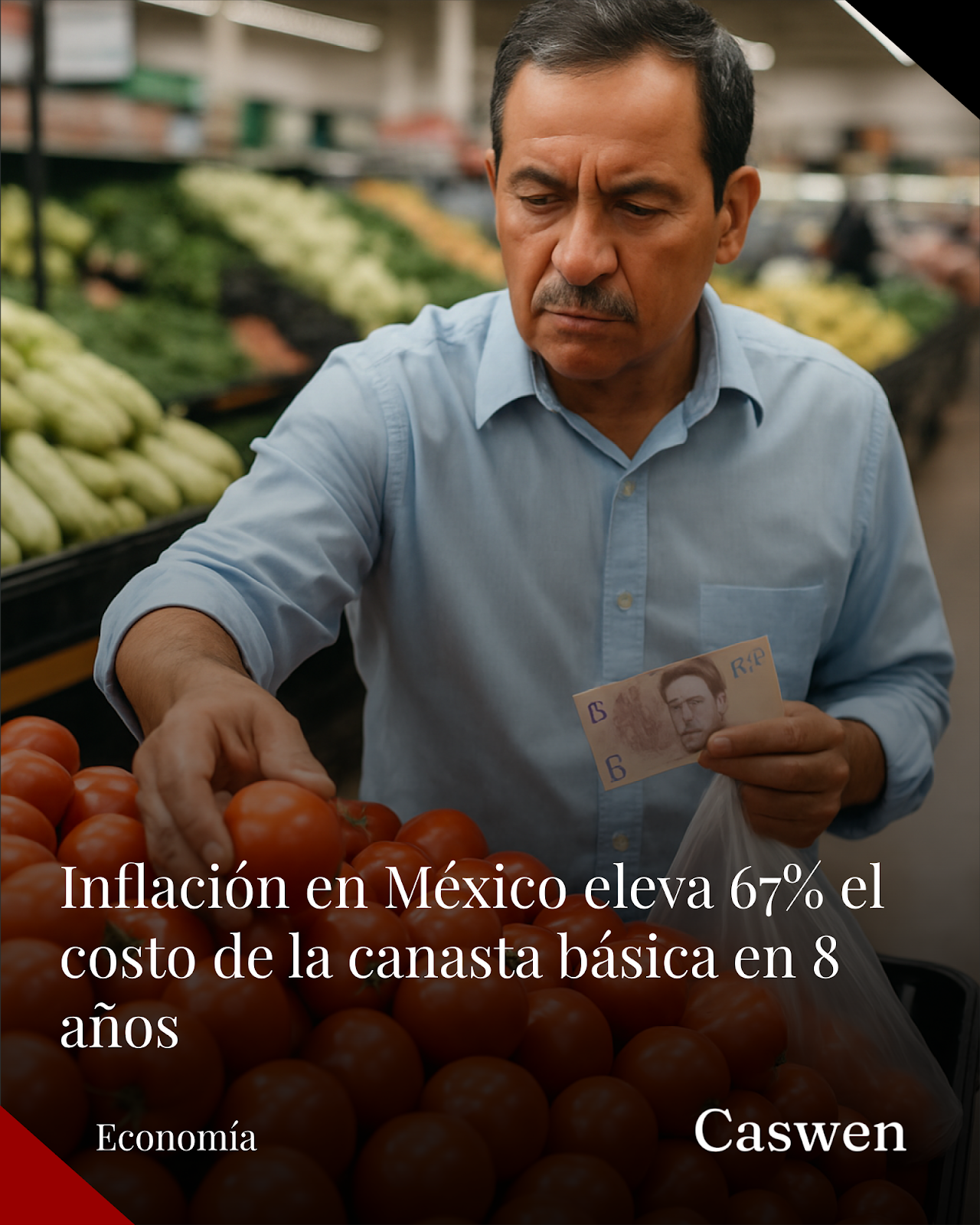 Inflación en México eleva 67% el costo de la canasta básica en 8 años