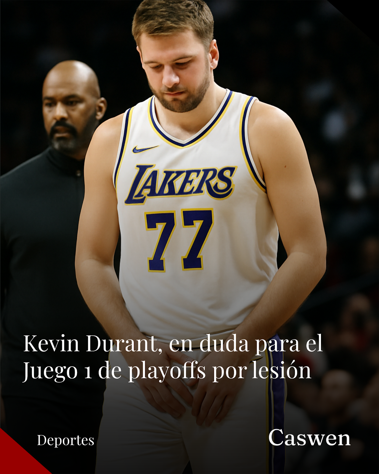 Kevin Durant es duda para el Juego 1 de playoffs contra Lakers por lesión en la rodilla