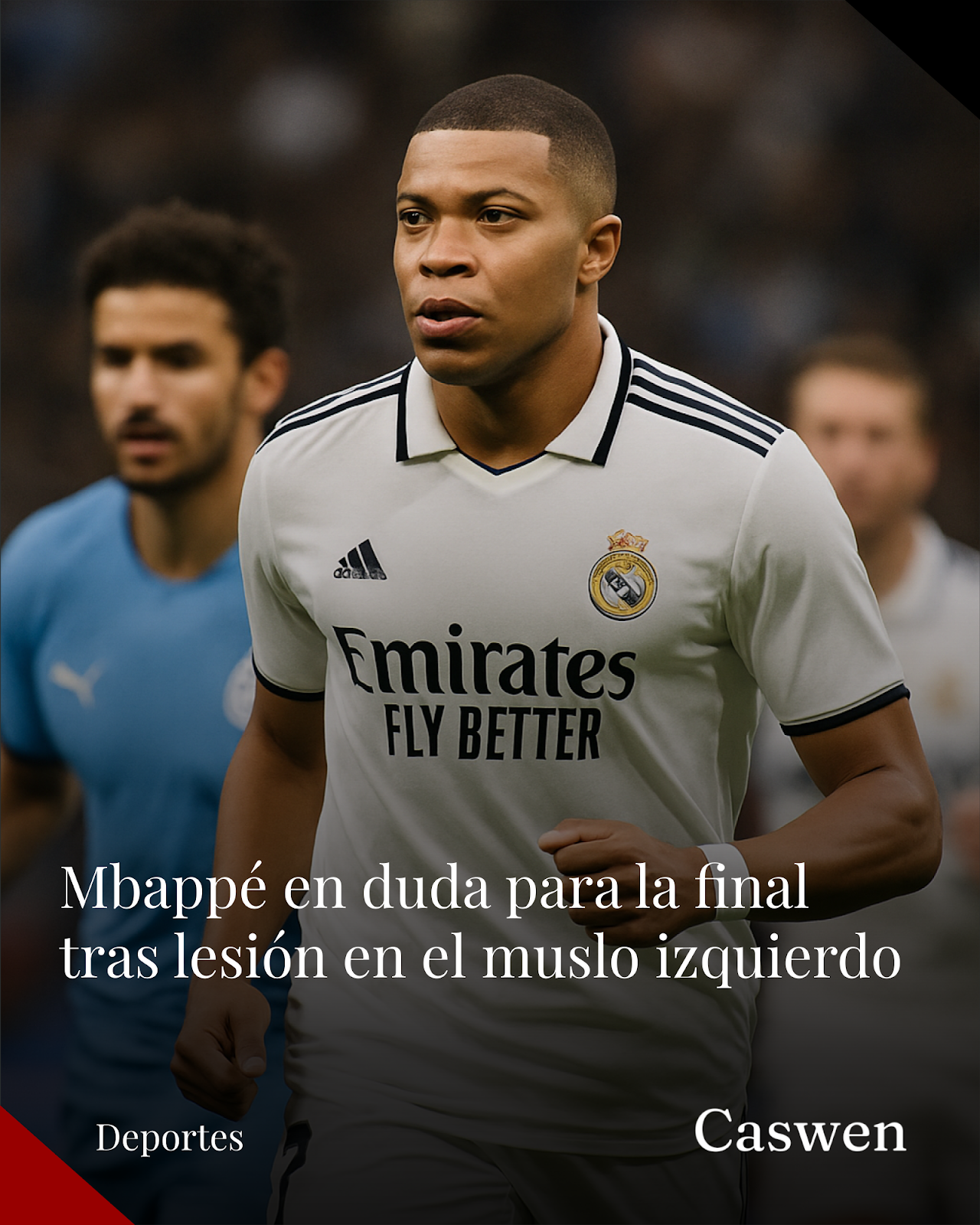 Mbappé sufre nueva lesión y duda para la final de Real Madrid