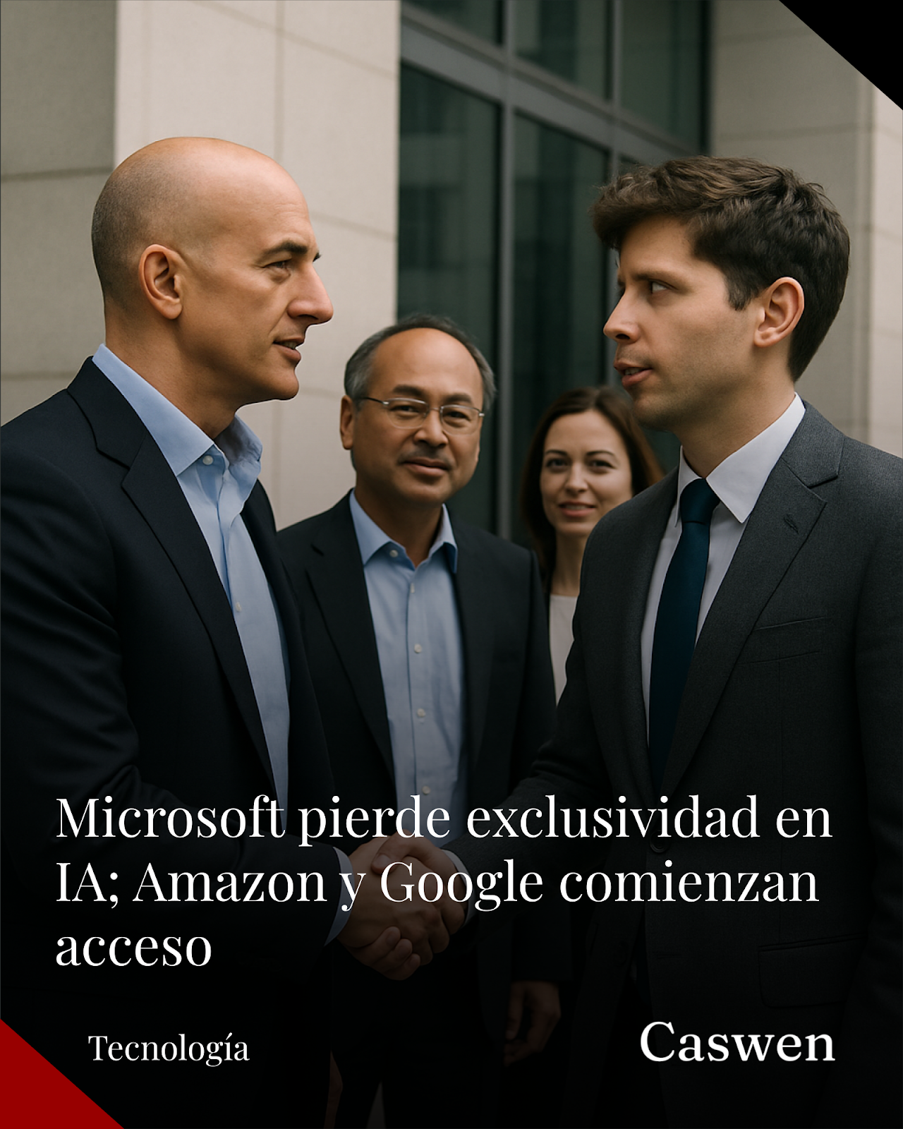 Microsoft pierde exclusividad en tecnología de OpenAI; Amazon y Google tendrán acceso