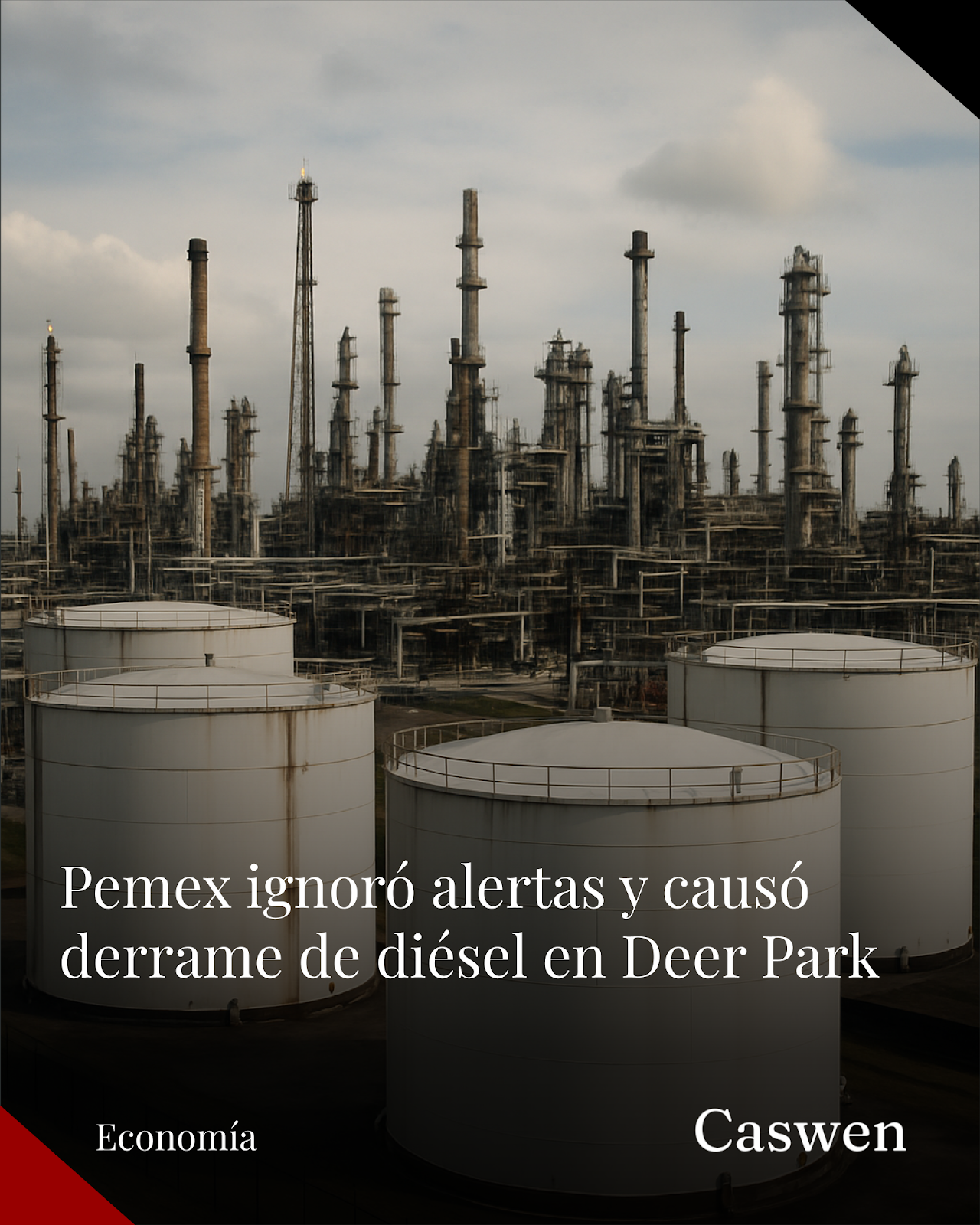 Pemex desatendió alertas previas a derrame de diésel en refinería Deer Park