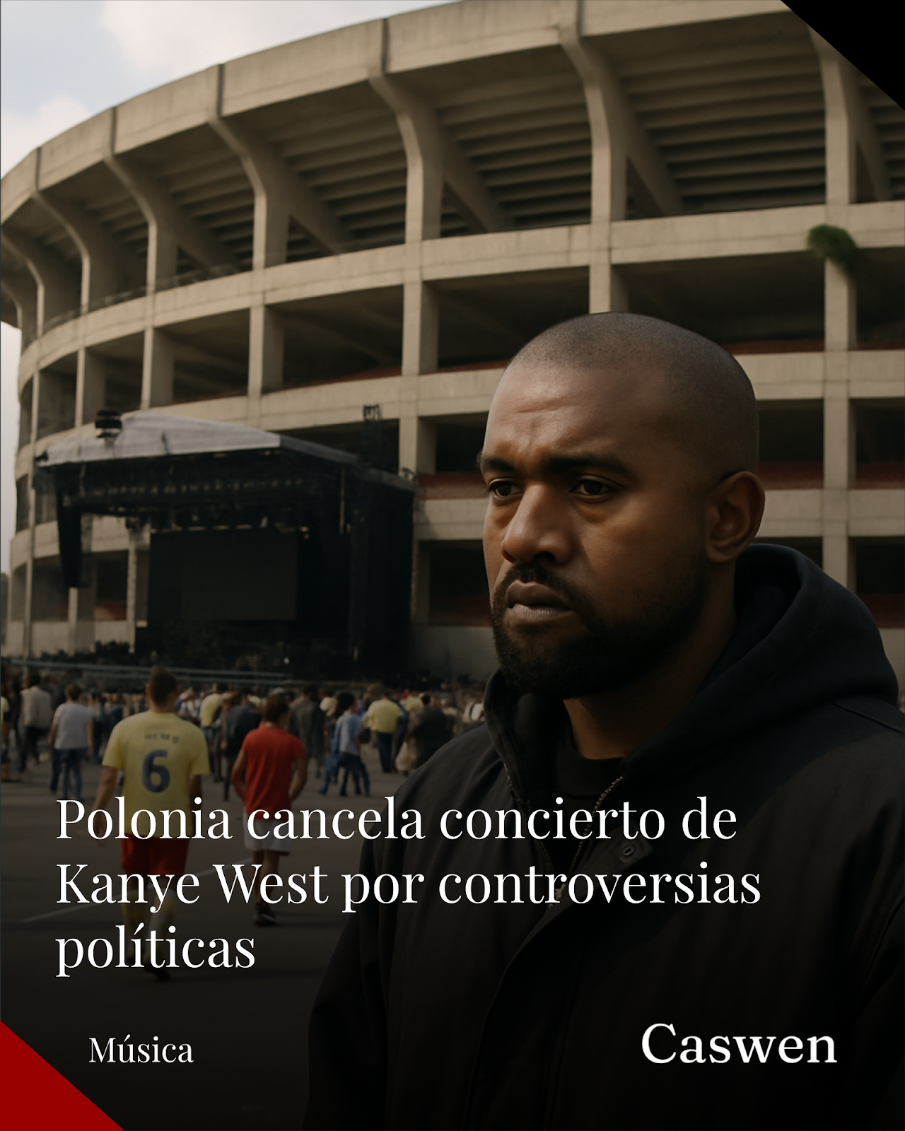 Polonia cancela concierto de Kanye West por controversias políticas