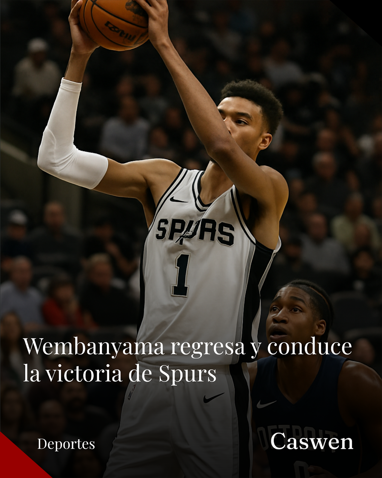 Wembanyama regresa y lidera victoria clave de Spurs ante Blazers
