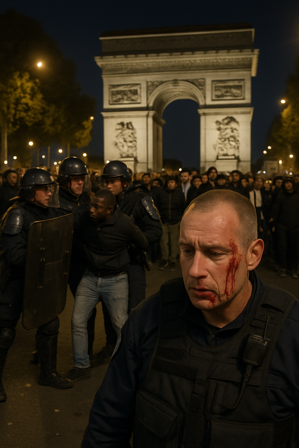 79 detenidos y un policía herido en celebraciones del PSG en París