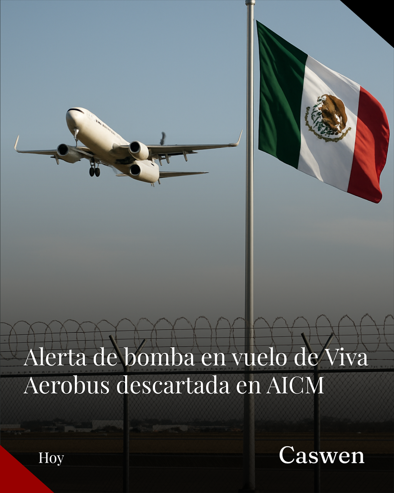 Alerta de bomba en vuelo de Viva Aerobus en AICM queda descartada tras inspección