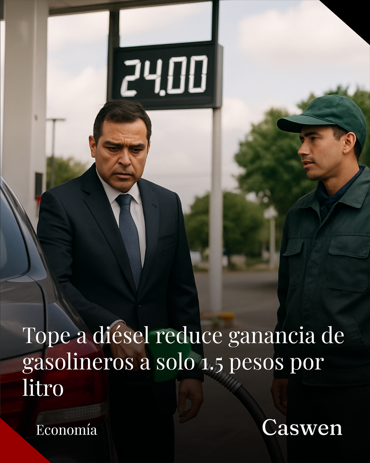 Gasolineros enfrentan margen reducido por tope de 27 pesos al diésel
