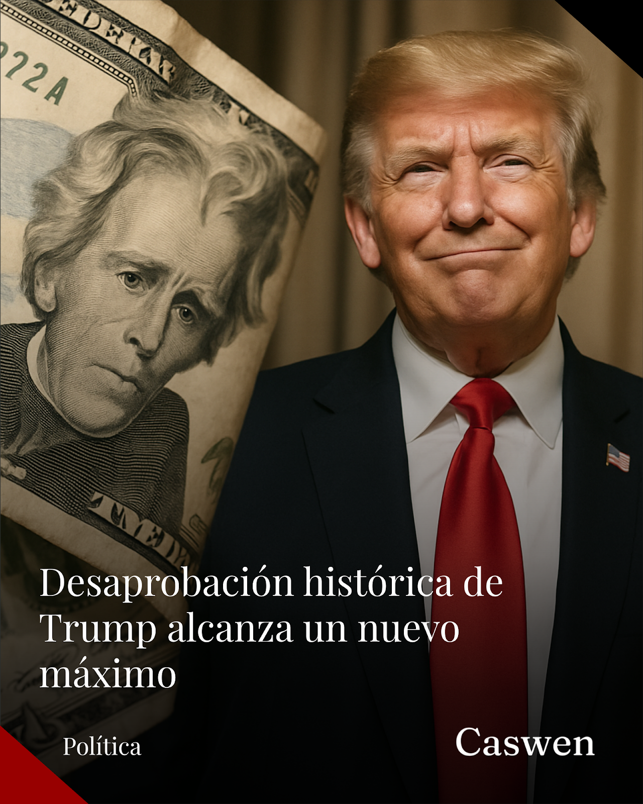 Índice de desaprobación de Trump alcanza nuevo récord en encuesta reciente