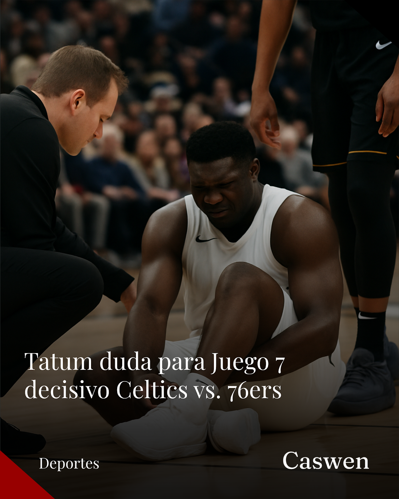 Jayson Tatum duda para el Juego 7 de Celtics vs. 76ers por molestias en la rodilla