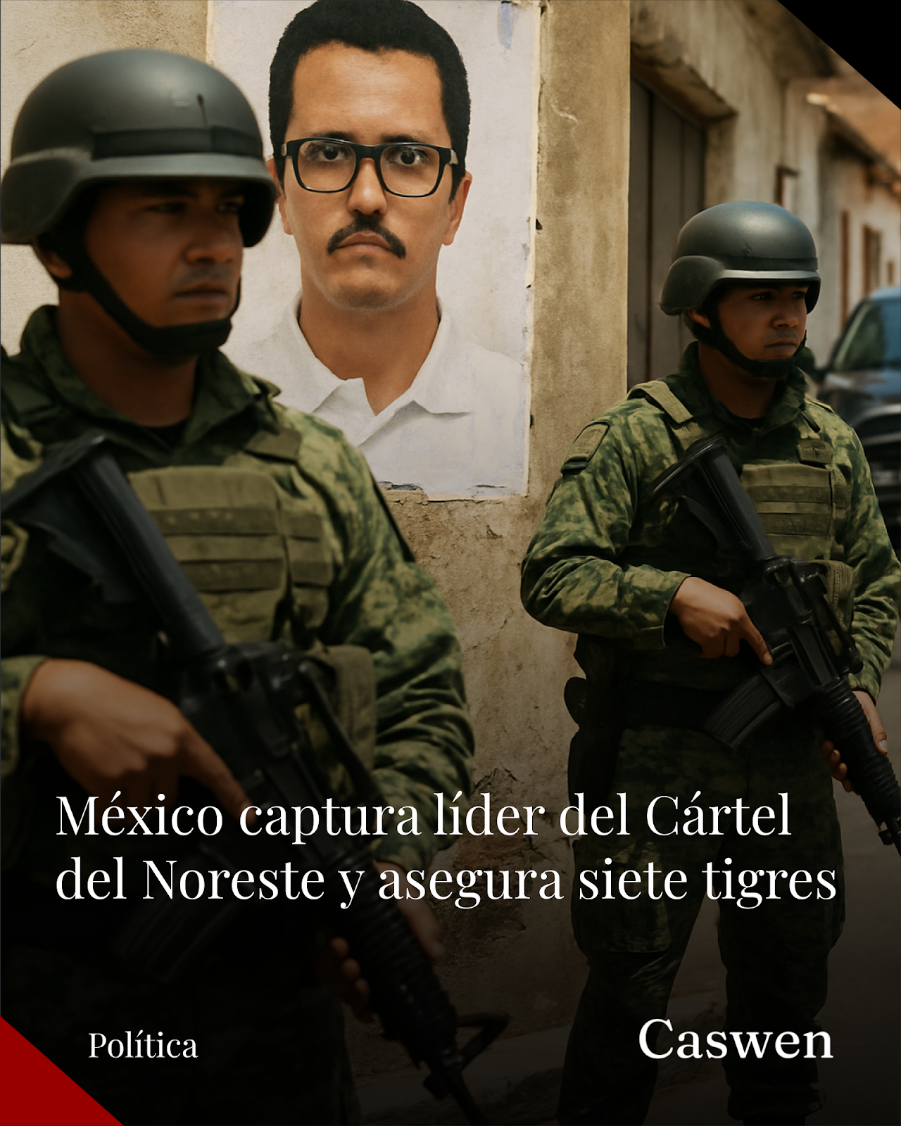 México captura líder del Cártel del Noreste y confisca siete tigres