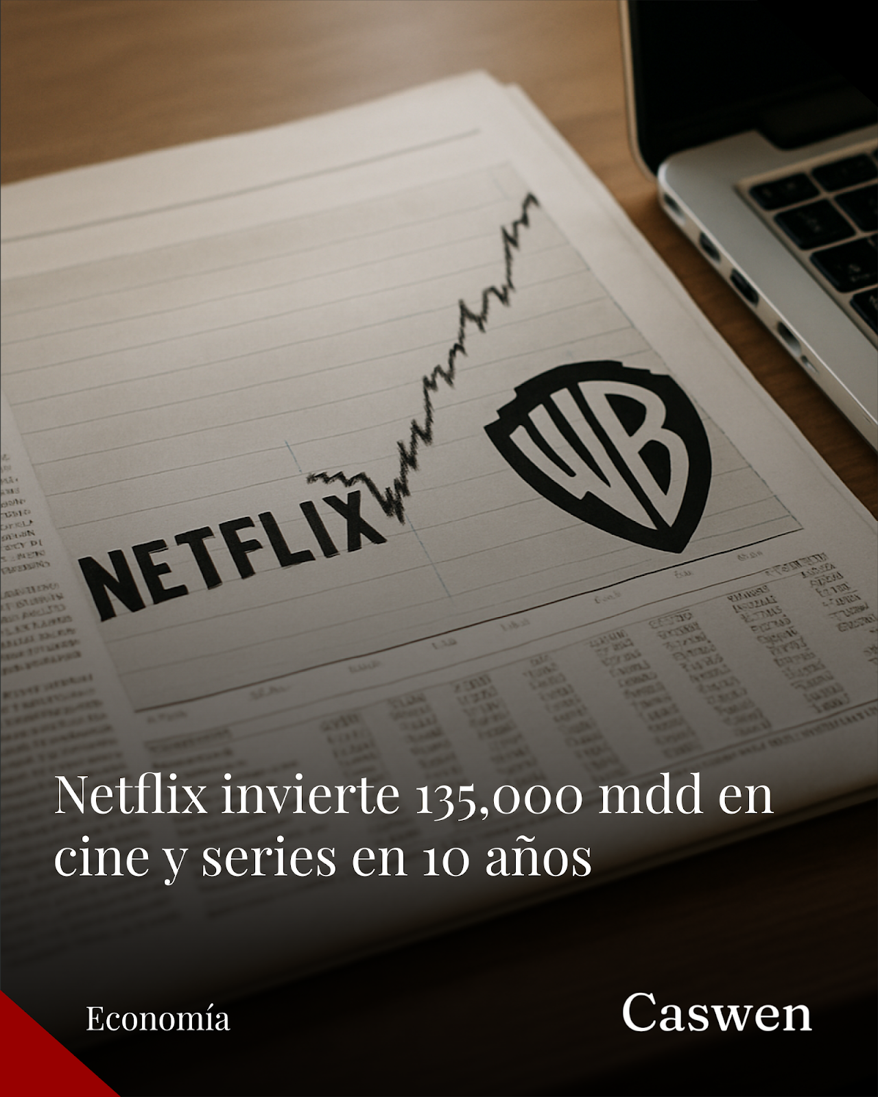 Netflix invierte 135,000 mdd en producciones durante la última década