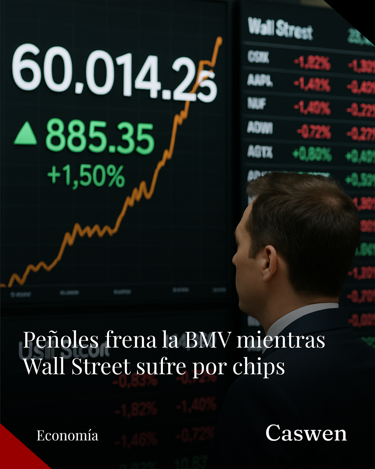 Peñoles frena a la BMV; caen los sectores tecnológicos en Wall Street