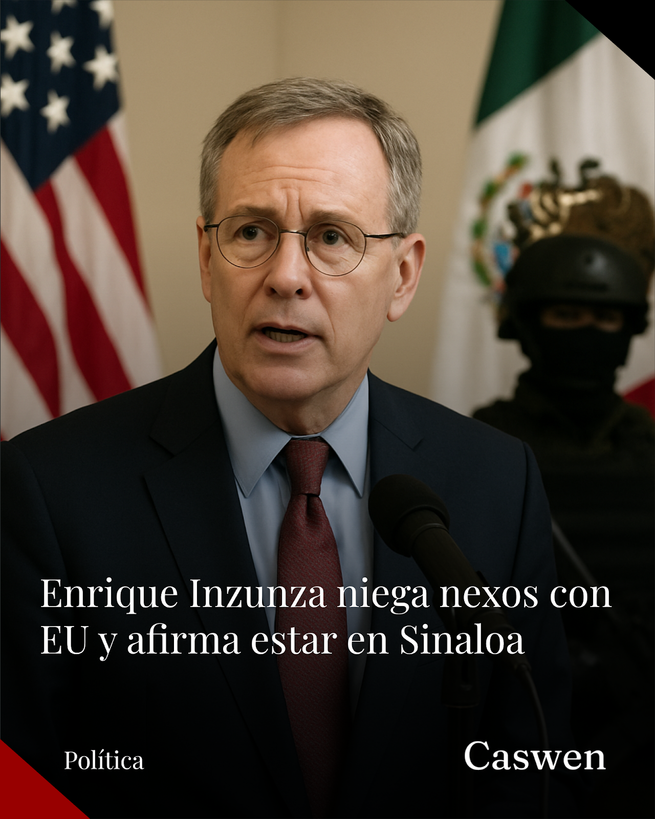Senador Enrique Inzunza niega vínculos con autoridades de EU y asegura estar en Sinaloa