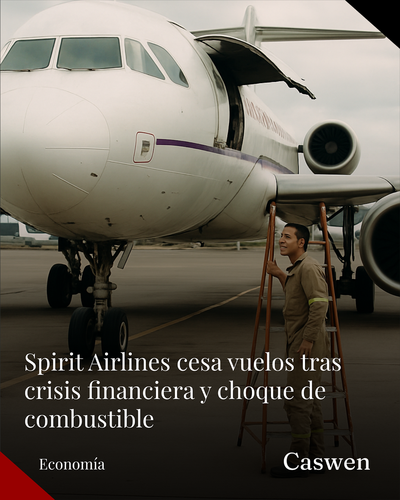 Spirit Airlines cesa operaciones por crisis financiera y alza en combustible