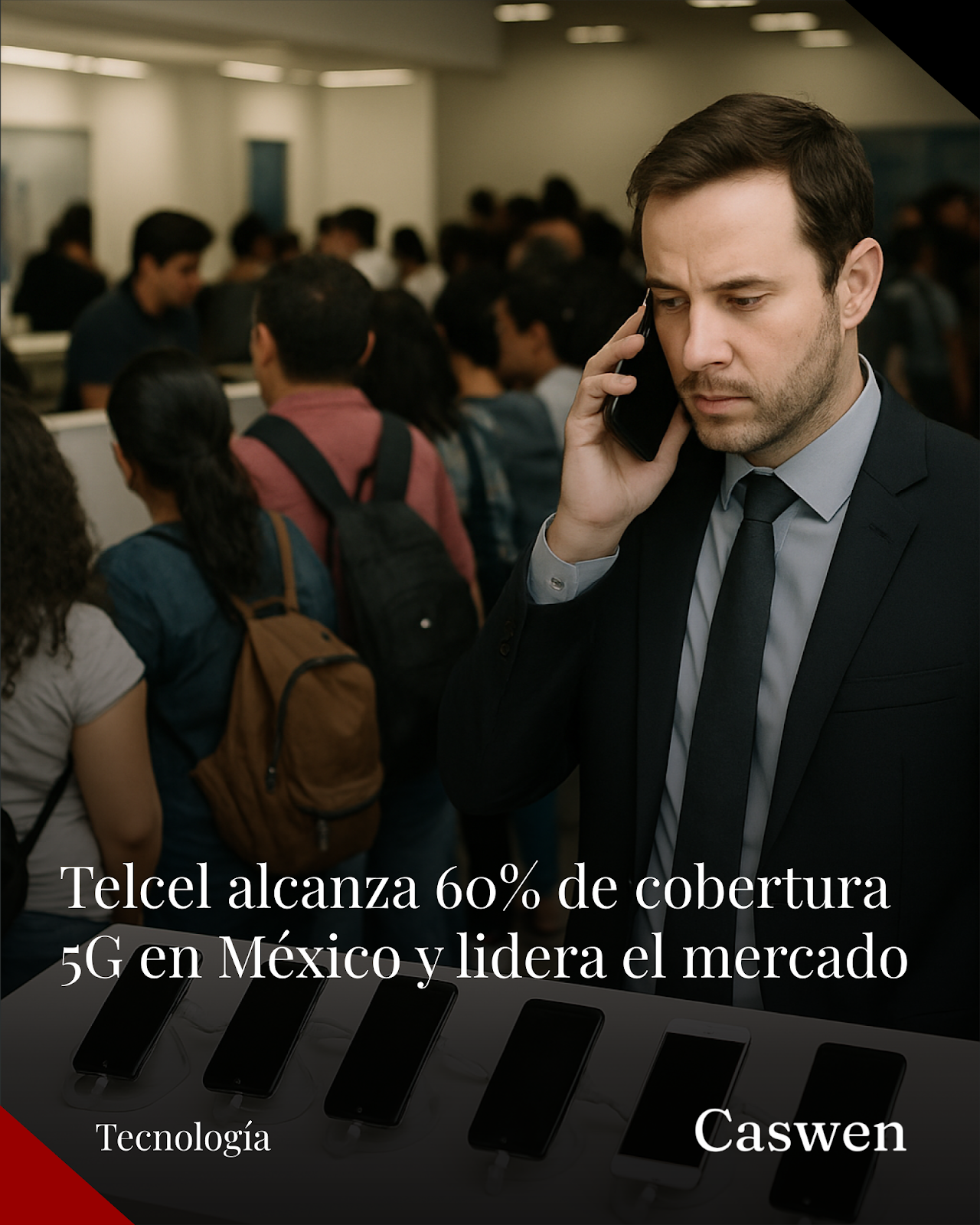 Telcel cubre con 5G al 60% de mexicanos y supera a sus competidores