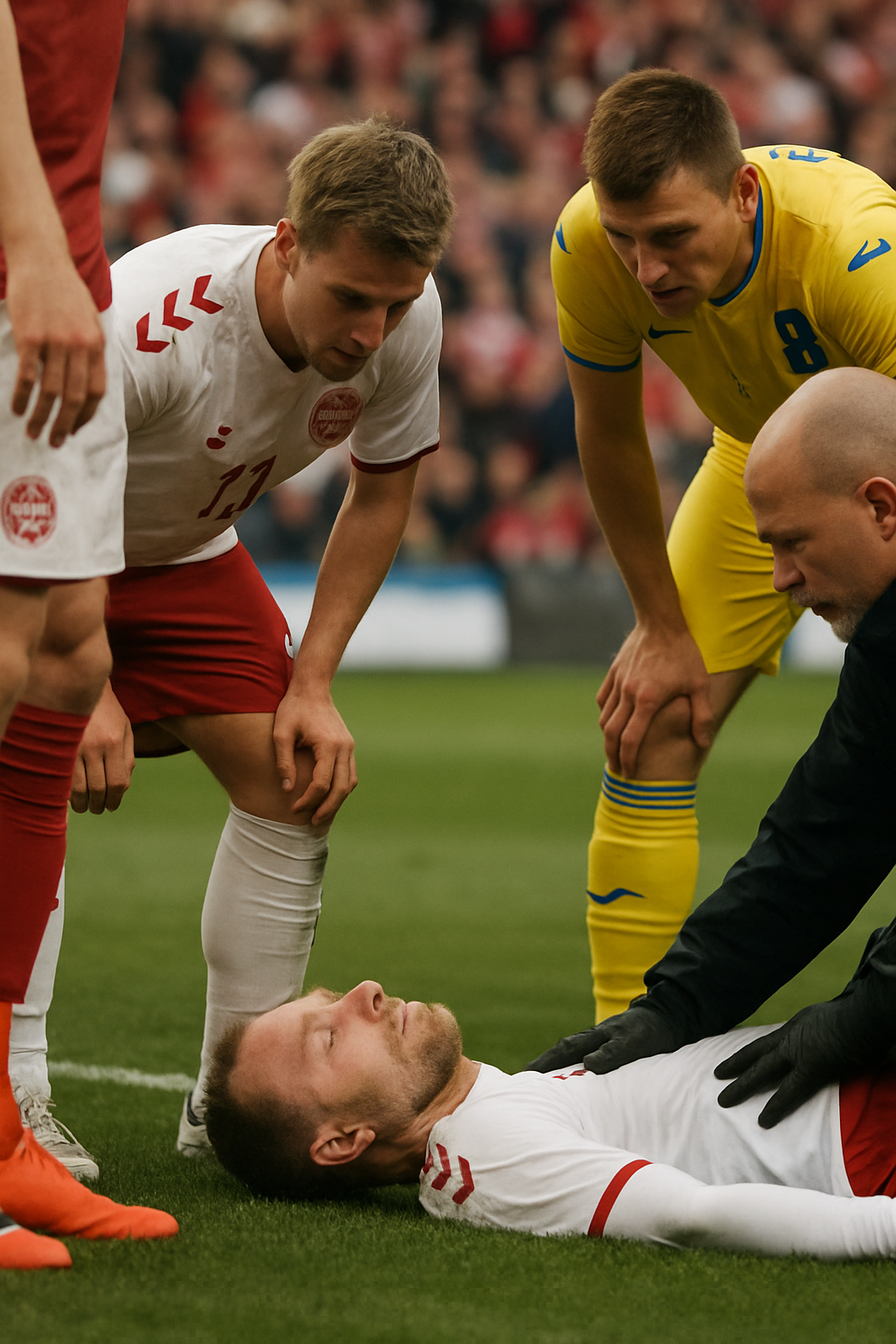 Christian Eriksen colapsa en duelo amistoso entre Dinamarca y Ucrania