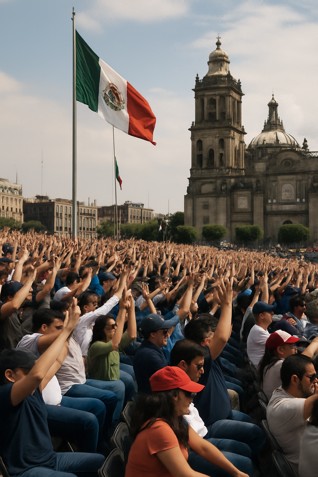 Ciudad de México busca batir récord mundial con la ola humana más grande